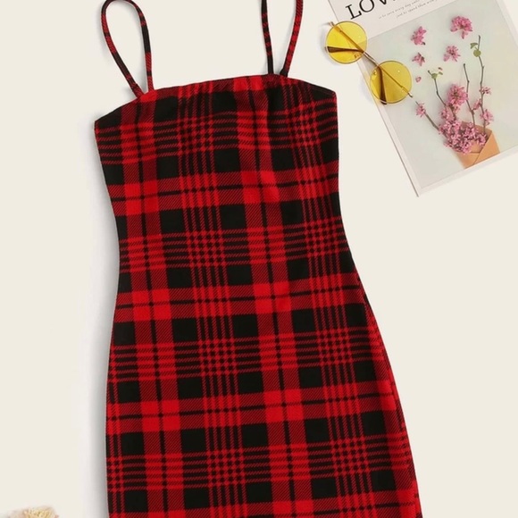 Dresses & Skirts - Two Tone Tartan Pattern Dress